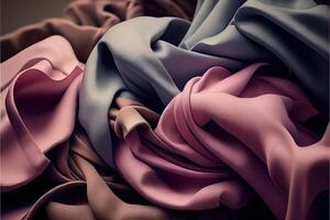 illustration of soft colorful fabric texture and background photo