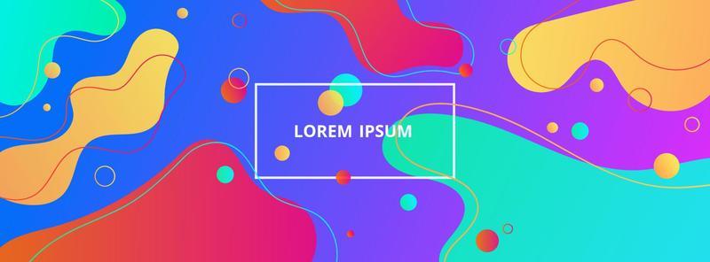 Creative abstract fluide shape geometric pattern background or wallpaper. Trendy, colorful vibrant gradient shapes composition texture.