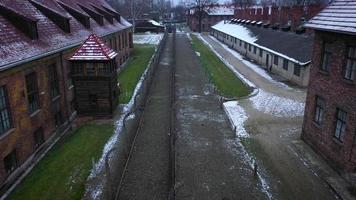 aérien vue de Auschwitz birkenau, une concentration camp dans Pologne video