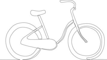 A bicycle with an old design vector