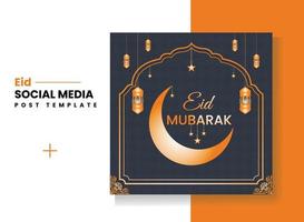 Eid Social Media Post design. A good template for social media.background and web banner free vector