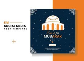 Eid Social Media Post design. A good template for social media.background and web banner free vector