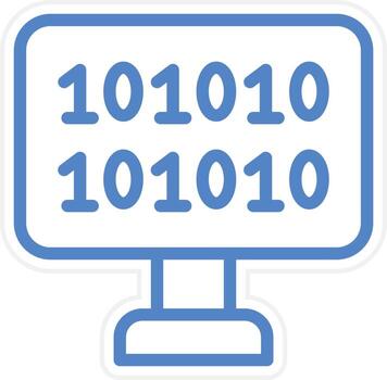 Binary Code Vector Icon Style