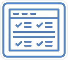 Website Checklist Vector Icon Style