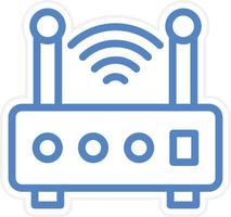 Wireless Router Vector Icon Style