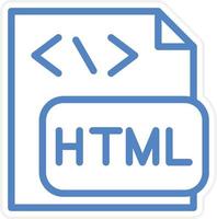 HTML File Vector Icon Style