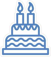 Birthday Cake Vector Icon Style