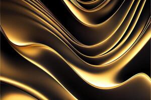 illustration of golden wavy abstract layer background, gain and metal photo