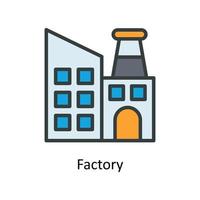 Factory Vector Fill outline Icons. Simple stock illustration stock