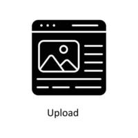 Upload Vector  Solid Icons. Simple stock illustration stock