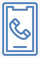 Mobile Call Vector Icon Style