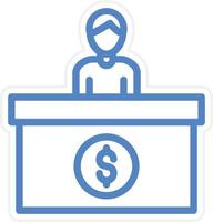 Cash Counter Vector Icon Style