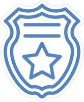 Police Badge Vector Icon Style