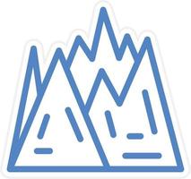 Wild Mountain Vector Icon Style