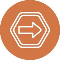 One Way Vector Icon Design