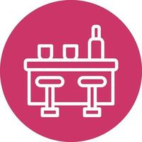 Bar Counter Vector Icon Design