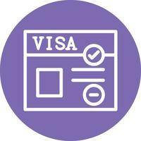 diseño de icono de vector de visa
