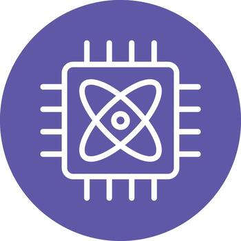 cuántico informática vector icono diseño