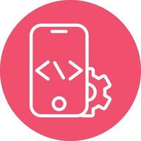 Mobile Coding Vector Icon Design