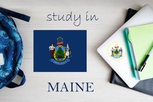 Study in Maine. USA state. US education concept. Learn America concept. photo