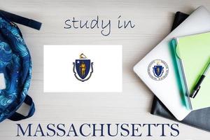 Study in Massachusetts. USA state. US education concept. Learn America concept. photo