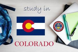 Study in Colorado. USA state. US education concept. Learn America concept. photo