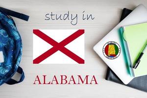 Study in Alabama. USA state. US education concept. Learn America concept. photo