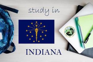 Study in Indiana. USA state. US education concept. Learn America concept. photo