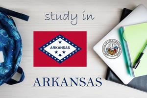 Study in Arkansas. USA state. US education concept. Learn America concept. photo