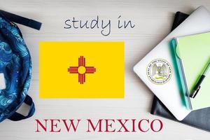 Study in New Mexico. USA state. US education concept. Learn America concept. photo