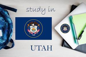 Study in Utah. USA state. US education concept. Learn America concept. photo