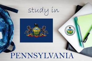 Study in Pennsylvania. USA state. US education concept. Learn America concept. photo