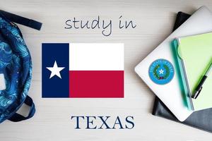 Study in Texas. USA state. US education concept. Learn America concept. photo
