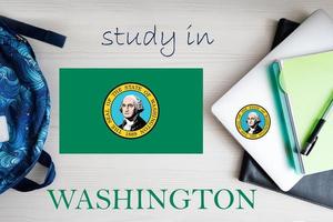 Study in Washington. USA state. US education concept. Learn America concept. photo