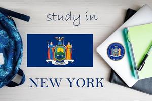 Study in New York. USA state. US education concept. Learn America concept. photo