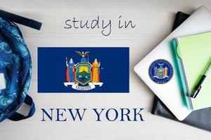 Study in New York. USA state. US education concept. Learn America concept. photo