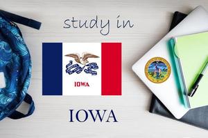 estudiar en Iowa. Estados Unidos estado. nosotros educación concepto. aprender America concepto. foto