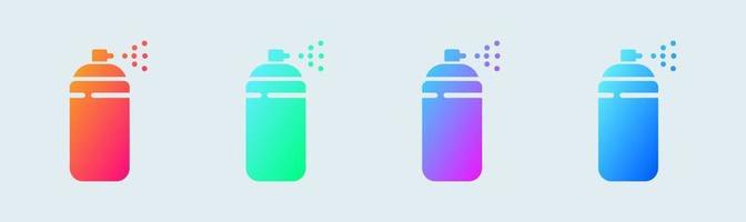 Airbrush solid icon in gradient colors. Spray signs vector illustration.