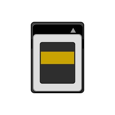 flash memory card cartoon vector illustration