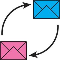 illlustration vector graphic of sending and receiving email