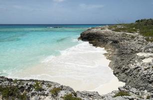 Half Moon Cay Island Tiny Beach Surrounded By Rocks photo