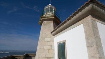 timelapse of a lighthouse on the coast in galicia spain video
