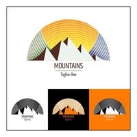 Mountain logo design, logo design with multiple variations vector