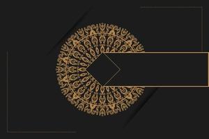 Luxury ornamental mandala design background in gold color. Abstract gold luxury pattern background vector