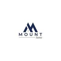 Mount Home Logo Design Vector