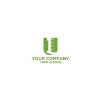 U First Building Logo Design Vector