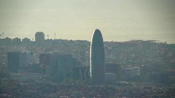 laps de temps de le Barcelone ville horizon de une haute avantage point video