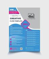 Modern corporate template design in A4. Can be use to flyer, book cover, brochure, annual report, corporate presentation, portfolio, magazine, poster, banner, website. Free vector