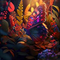 Colorful Forest Butterflies - photo