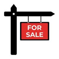 Sale real estate sign. Vector isolated sign